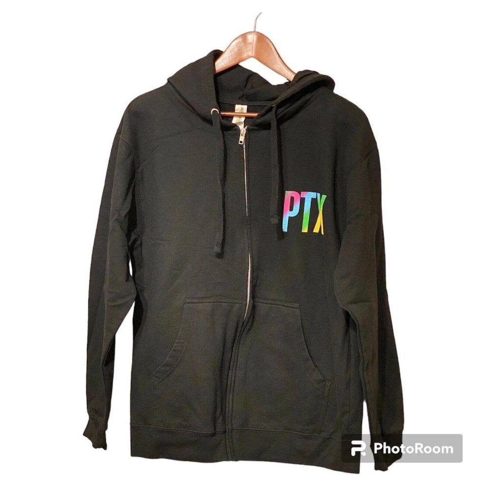 Pentatonix PTX Hoodie Black Group Logo Long Sleeve Jacket Full Zip M